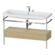 Duravit Meuble vasque Happy D.2 Plus 117,5x49 cm, avec console, 1 tiroir, 2 robinets, Me Ei-1