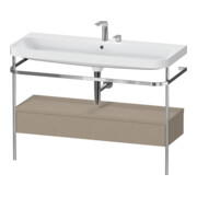 Duravit Meuble vasque Happy D.2 Plus 117,5x49 cm, avec console, 1 tiroir, 2 trous robinetterie, blanc