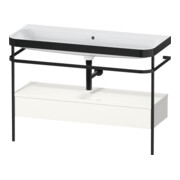 Duravit Meuble vasque Happy D.2 Plus 117,5x49 cm, avec console, 1 tiroir, sans trou, blanc brillant