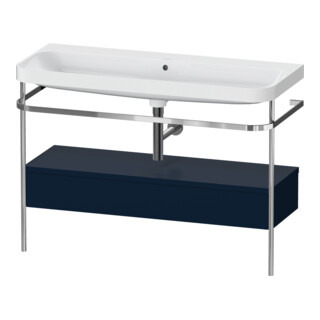 Duravit Meuble vasque Happy D.2 Plus 117,5x49 cm, avec console, 1 tiroir, sans trou, bleu mat