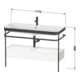 Duravit Meuble vasque Happy D.2 Plus 117,5x49 cm, avec console, 1 tiroir, sans trou, gris mat