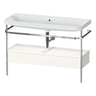 Duravit Meuble vasque Happy D.2 Plus 117,5x49 cm, avec console, 1 tiroir, sans trou robinet, blanc brillant