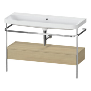 Duravit Meuble vasque Happy D.2 Plus 117,5x49 cm, avec console, 1 tiroir, sans trou robinet, blanc mat