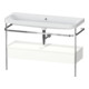 Duravit Meuble vasque Happy D.2 Plus 117,5x49 cm, avec console, 1 tiroir, sans trou robinet, blanc mat-1