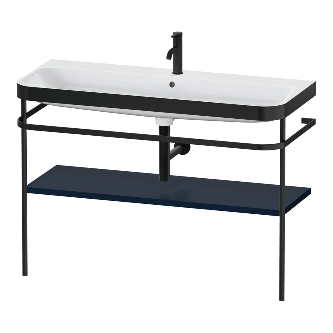 Duravit Meuble vasque Happy D.2 Plus 117,5x49 cm, avec console, 1 trou, bleu mat satiné