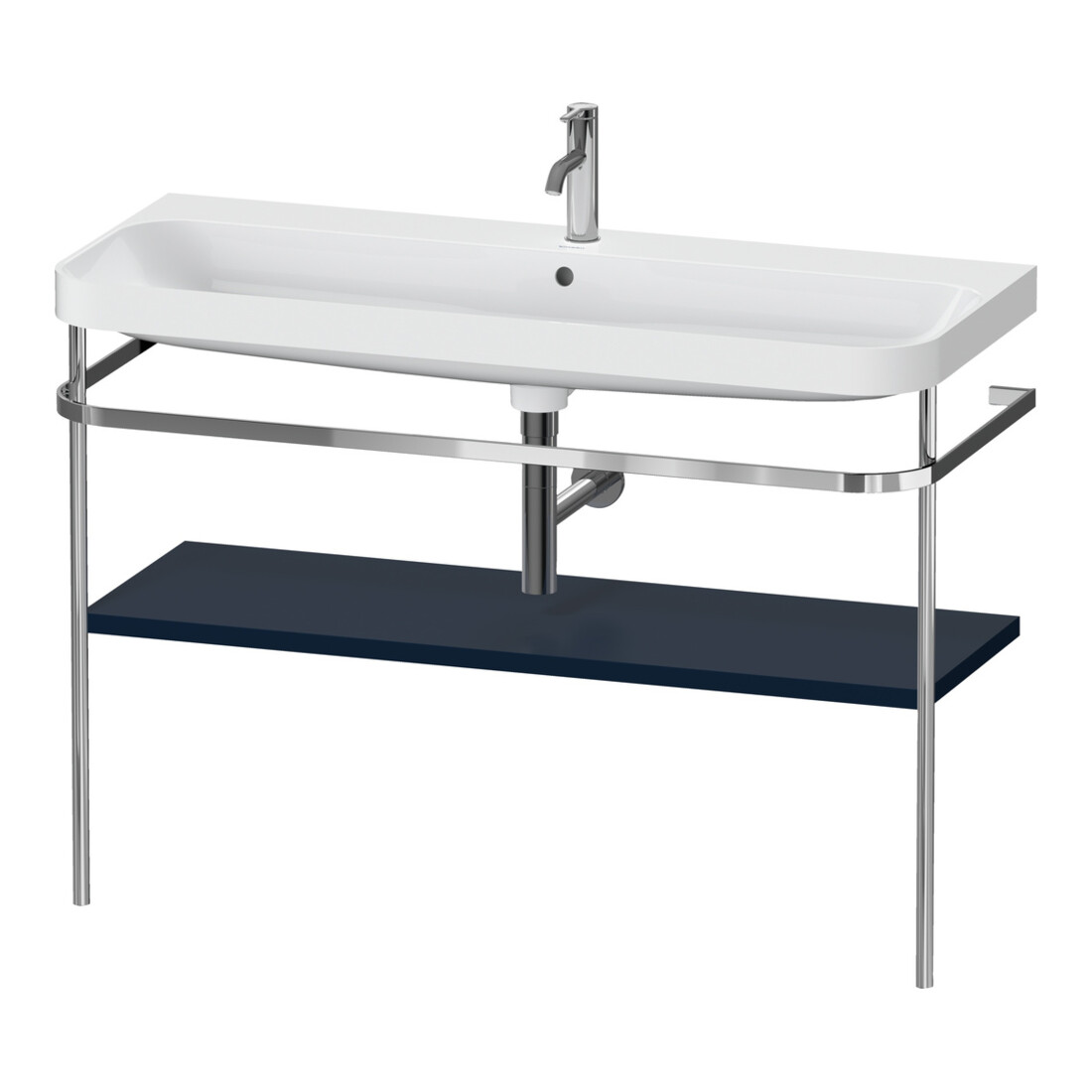 Duravit Meuble vasque Happy D.2 Plus 117,5x49 cm, avec console, 1 trou, bleu mat satiné