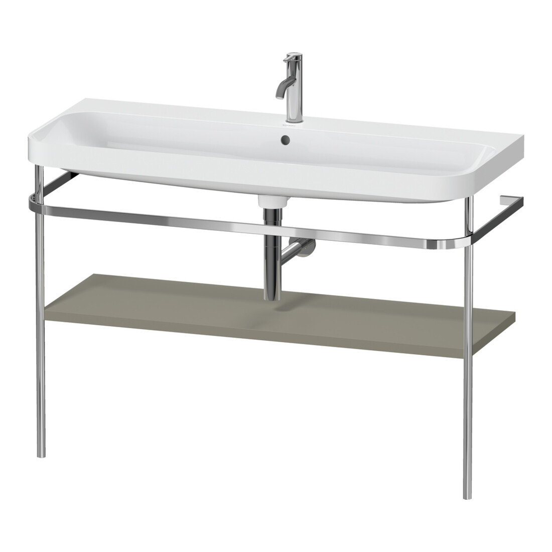 Duravit Meuble vasque Happy D.2 Plus 117,5x49 cm, avec console, 1 trou robinet, gris satin mat
