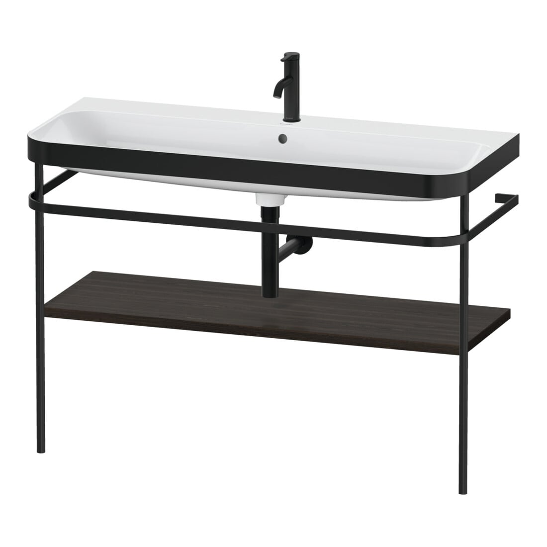Duravit Meuble vasque Happy D.2 Plus 117,5x49 cm, avec console, 1 trou robinet, noyer satiné