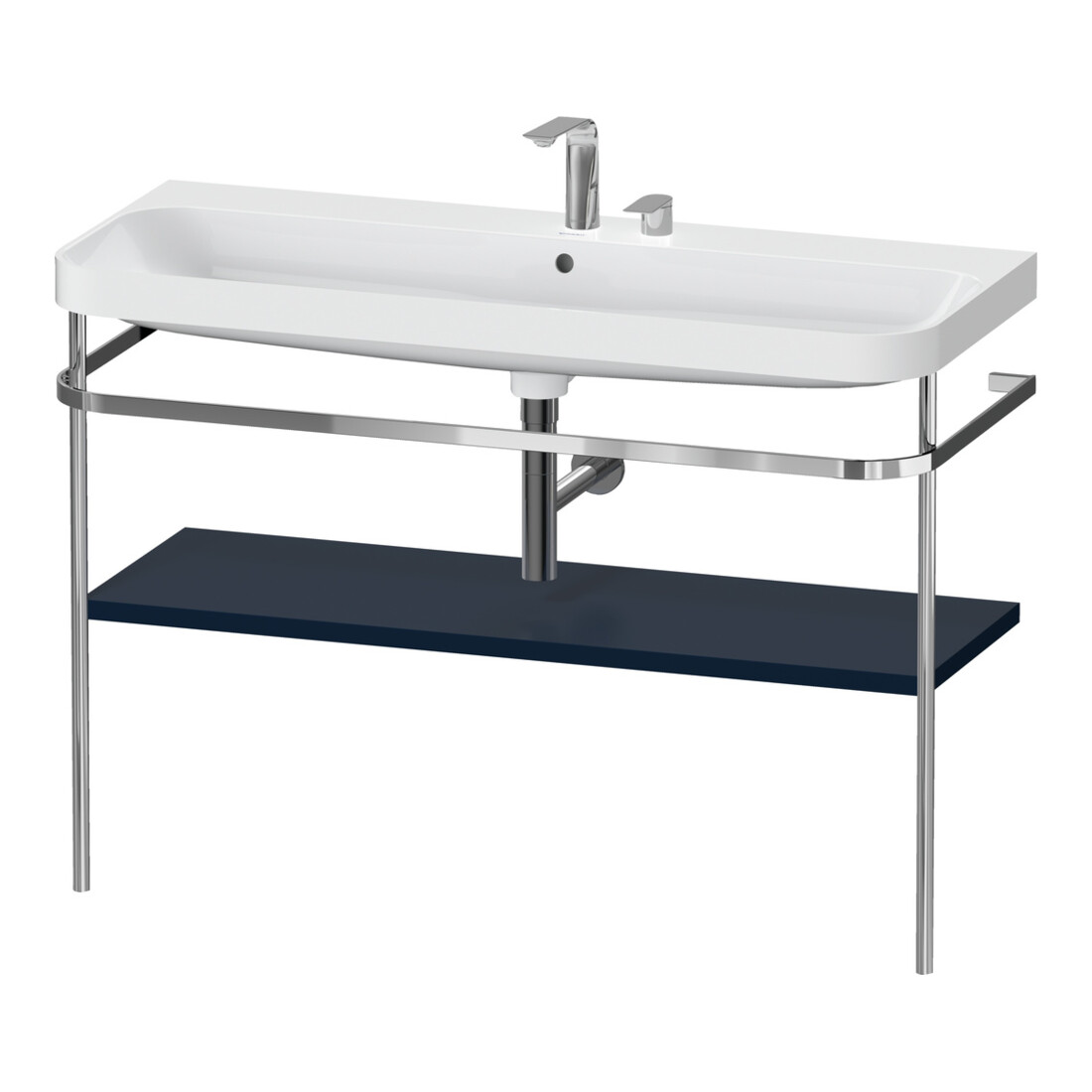 Duravit Meuble vasque Happy D.2 Plus 117,5x49 cm, avec console, 2 trous, bleu mat satiné