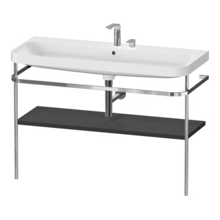 Duravit Meuble vasque Happy D.2 Plus 117,5x49 cm, avec console, 2 trous, graphite mat