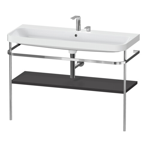 Duravit Meuble vasque Happy D.2 Plus 117,5x49 cm, avec console, 2 trous, graphite mat