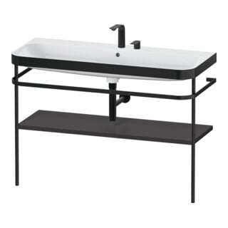 Duravit Meuble vasque Happy D.2 Plus 117,5x49 cm, avec console, 2 trous, gris mat