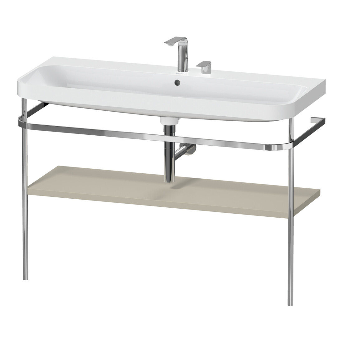 Duravit Meuble vasque Happy D.2 Plus 117,5x49 cm, avec console, 2 trous, taupe mat