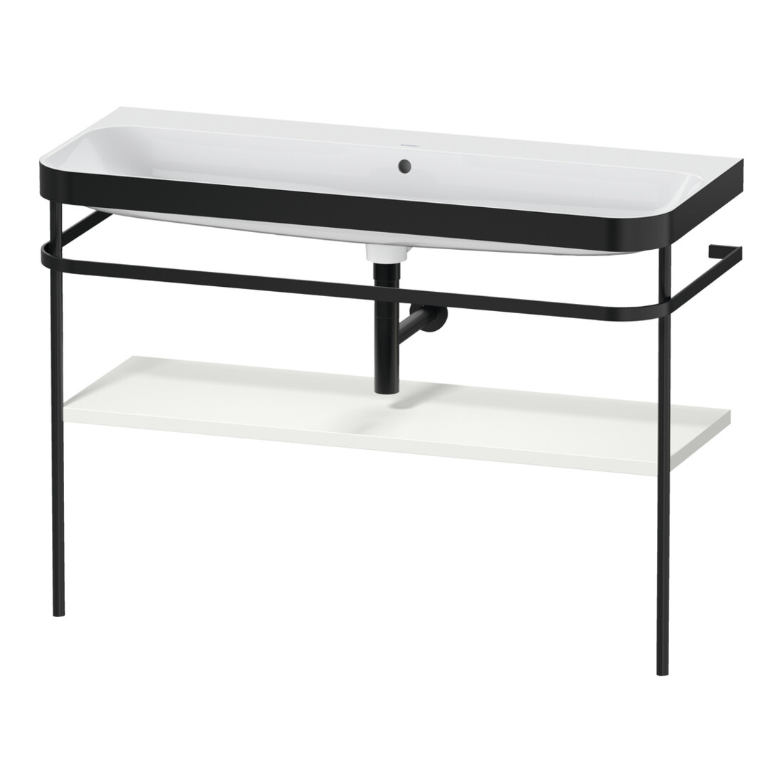 Duravit Meuble vasque Happy D.2 Plus 117,5x49 cm, avec console, sans trou robinet, blanc mat