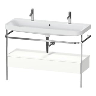 Duravit Meuble vasque Happy D.2 Plus 117,5x49cm, 1 trou, avec console, 1 tiroir, blanc mat