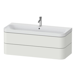 Duravit Meuble vasque Happy D.2 Plus 117,5x49cm, 2 tiroirs, 1 mitigeur, nordique mat