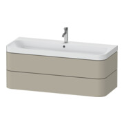 Duravit Meuble vasque Happy D.2 Plus 117,5x49cm, 2 tiroirs, 1 trou, Tau mat-satiné