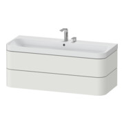 Duravit Meuble vasque Happy D.2 Plus 117,5x49cm, 2 tiroirs, 2 poignées, Nord blanc mat