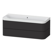 Duravit Meuble vasque Happy D.2 Plus 117,5x49cm, 2 tiroirs, sans trou, graph mat