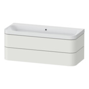 Duravit Meuble vasque Happy D.2 Plus 117,5x49cm, 2 tiroirs, sans trou robinet, blanc nord mat