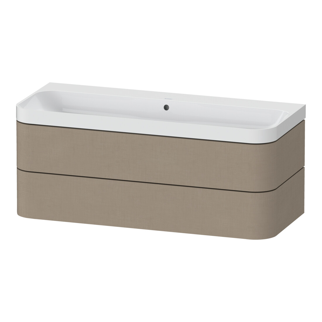 Duravit Meuble vasque Happy D.2 Plus 117,5x49cm, 2 tiroirs, sans trou robinet, lin