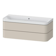Duravit Meuble vasque Happy D.2 Plus 117,5x49cm, 2 tiroirs, sans trou robinet, taupe mat