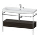 Duravit Meuble vasque Happy D.2 Plus 117,5x49cm, avec console, 1 tiroir, 2 poignées, N brossé-1
