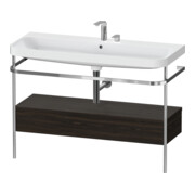 Duravit Meuble vasque Happy D.2 Plus 117,5x49cm, avec console, 1 tiroir, 2 poignées, N brossé