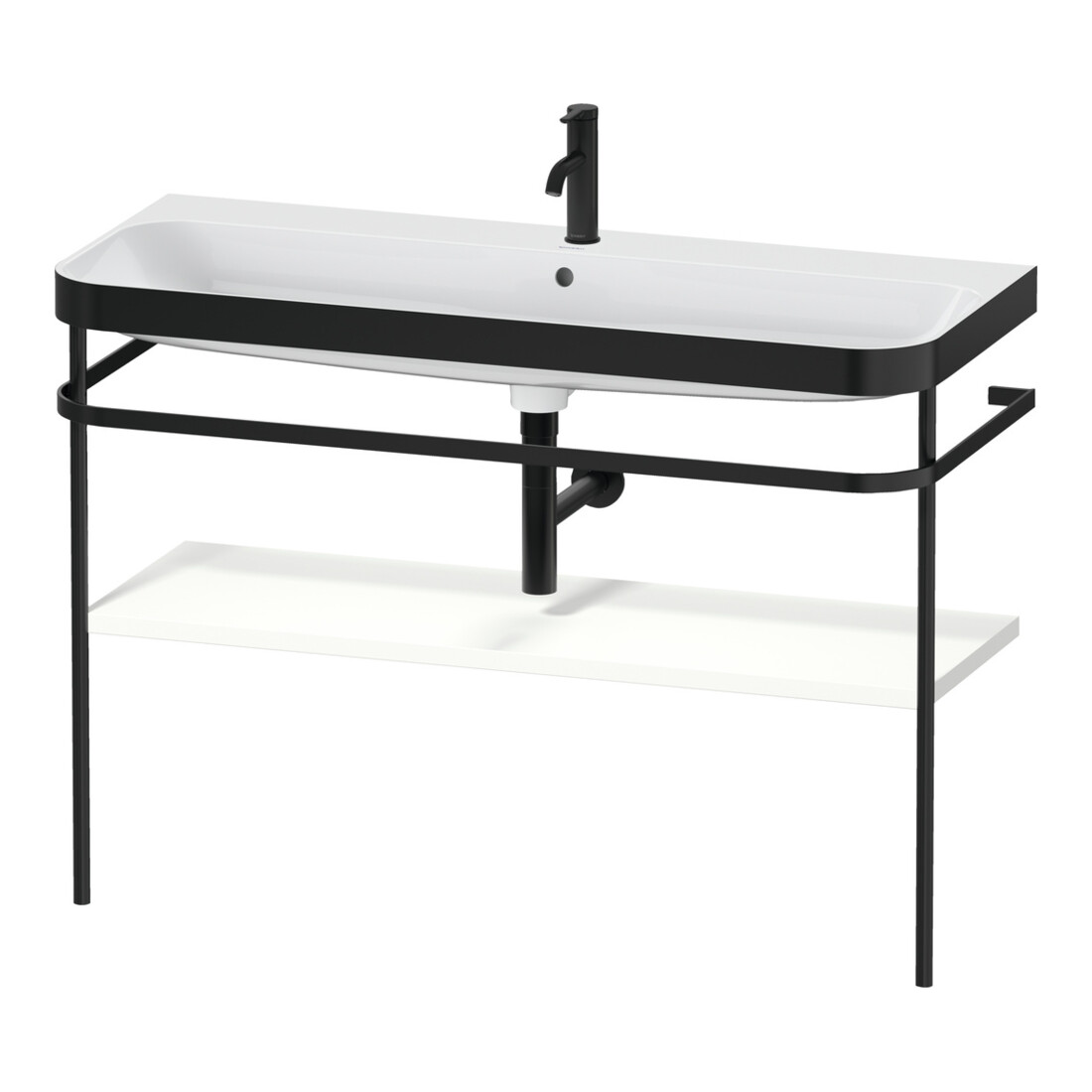 Duravit Meuble vasque Happy D.2 Plus 117,5x49cm, avec console, 1 trou, blanc mat