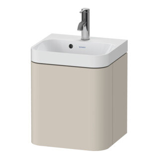Duravit Meuble vasque Happy D.2 Plus 40x36 cm, 1 t., raccord gauche, avec trop-plein, taupe mat
