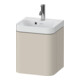 Duravit Meuble vasque Happy D.2 Plus 40x36 cm, 1 t., raccord gauche, avec trop-plein, taupe mat-1