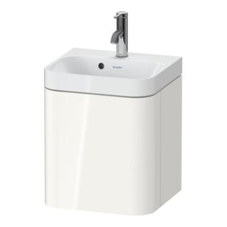 Duravit Meuble vasque Happy D.2 Plus 40x36 cm, 1 tiroir, raccord à droite, avec trop-plein, blanc brillant
