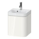 Duravit Meuble vasque Happy D.2 Plus 40x36 cm, 1 tiroir, raccord à droite, avec trop-plein, blanc brillant-1