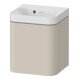 Duravit Meuble vasque Happy D.2 Plus 40x36cm, 1 trou, raccord gauche, sans trop-plein, taupe mat-1