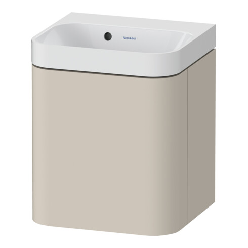 Duravit Meuble vasque Happy D.2 Plus 40x36cm, 1 trou, raccord gauche, sans trop-plein, taupe mat