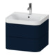 Duravit Meuble vasque Happy D.2 Plus 57,5x49 cm, 1 mitigeur, bleu mat, 2 tiroirs-1