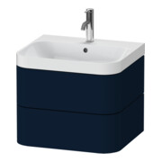 Duravit Meuble vasque Happy D.2 Plus 57,5x49 cm, 1 mitigeur, bleu mat, 2 tiroirs