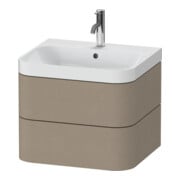 Duravit Meuble vasque Happy D.2 Plus 57,5x49 cm, 1 mitigeur, lin, 2 tiroirs