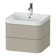 Duravit Meuble vasque Happy D.2 Plus 57,5x49 cm, 1 mitigeur, Tau satiné, 2 tiroirs
