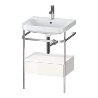 Duravit Meuble vasque Happy D.2 Plus 57,5x49 cm, 1 robinet, blanc brillant, 1 tiroir