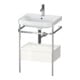 Duravit Meuble vasque Happy D.2 Plus 57,5x49 cm, 1 robinet, blanc brillant, 1 tiroir-1
