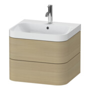 Duravit Meuble vasque Happy D.2 Plus 57,5x49 cm, 1 robinet, œuf médit., 2 tiroirs
