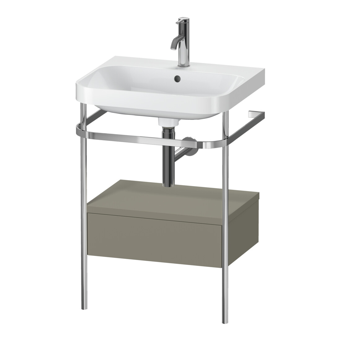 Duravit Meuble vasque Happy D.2 Plus 57,5x49 cm, 1 T, avec console, 1 tiroir