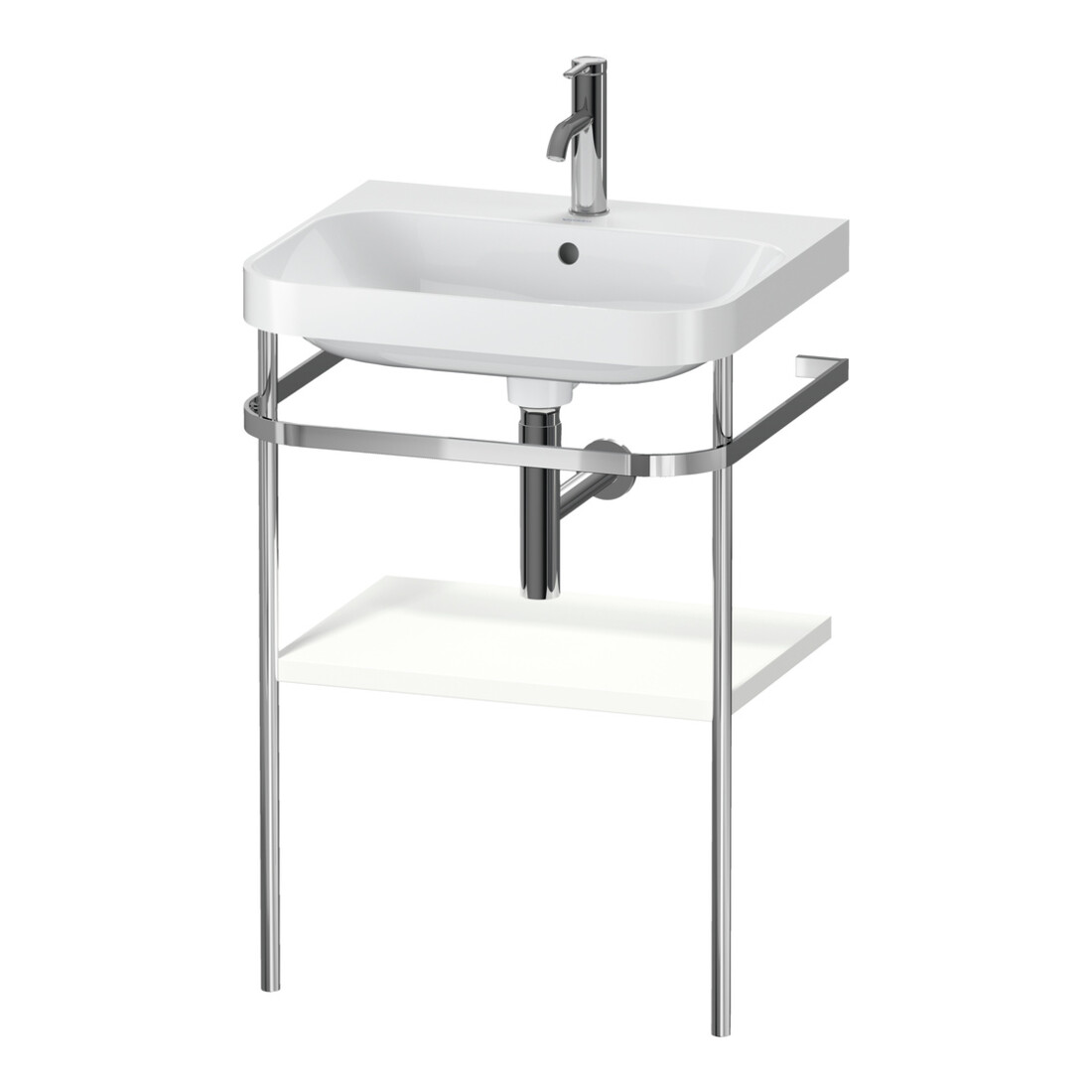 Duravit Meuble vasque Happy D.2 Plus 57,5x49 cm, 1 T, blanc mat, avec console