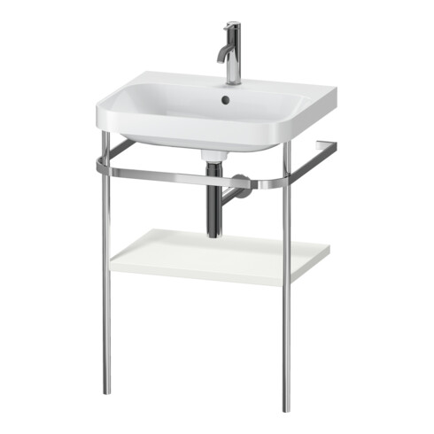 Duravit Meuble vasque Happy D.2 Plus 57,5x49 cm, 1 T, blanc mat, avec console