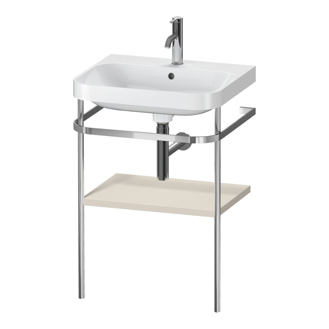 Duravit Meuble vasque Happy D.2 Plus 57,5x49 cm, 1 T, taupe mat, avec console