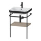 Duravit Meuble vasque Happy D.2 Plus 57,5x49 cm, 1 trou, blanc, avec console métal-1