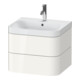 Duravit Meuble vasque Happy D.2 Plus 57,5x49 cm, 1 trou, blanc brillant, 2 tiroirs-1