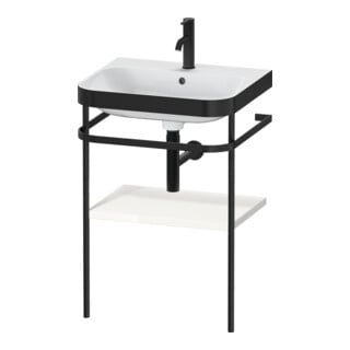 Duravit Meuble vasque Happy D.2 Plus 57,5x49 cm, 1 trou, blanc brillant, avec console métal