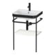 Duravit Meuble vasque Happy D.2 Plus 57,5x49 cm, 1 trou, blanc brillant, avec console métal-1